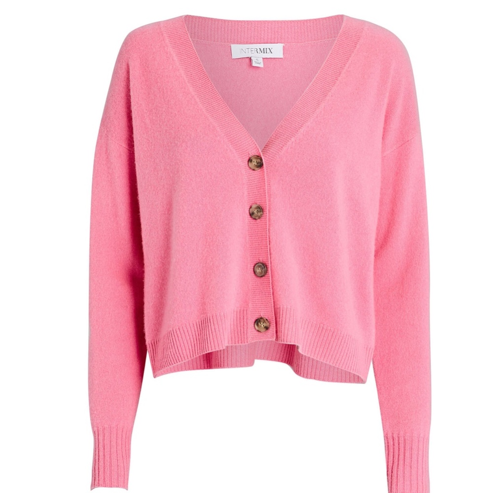Intermix V-Neck Button Down Cardigan
